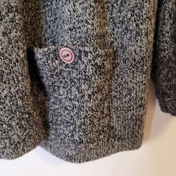 Grey Knit Dress Barn Cardigan (Large) - Picture 7 of 14